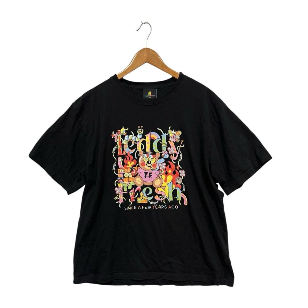 Teddy Fresh Mens Black Graphic T Shirt Size 2XL